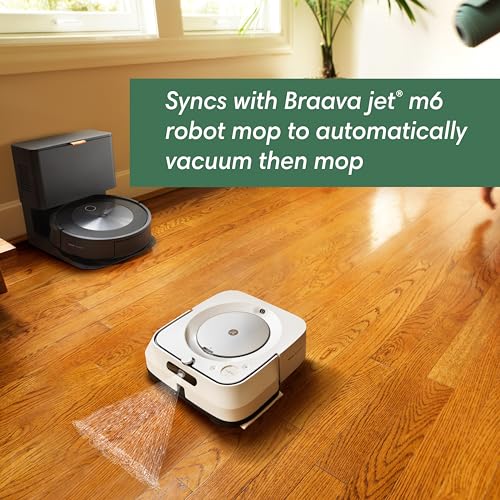 iRobot Roomba j7+ (7550) Self-Emptying Robot Vacuum – Uses PrecisionVision Navigation to Identify & Avoid Objects Like Socks, Shoes, & Pet Waste, Smart Mapping, Self-Empty for Up to 60 Days