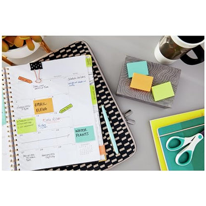 Post-it Mini Notes, 1 3/8 x 1 7/8 in, 24 Pads, America's #1 Favorite Sticky Notes, Poptimistic Post-it Notes, Post-it Notes, Power Pink, Aqua Blue, Vital Orange, Neon Green, Guava Pink