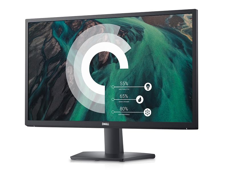 Dell SE24 Series Monitor - 24 inch IPS TFT LCD FHD (1920 x 1080) AMD FreeSync - VESA, 16:9-75Hz, 5ms Grey-to-Grey Response Time, Low Blue Light, Flicker Free, Anti-Glare, HDMI & VGA, Black