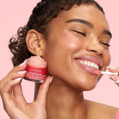 LANEIGE Dreamy Lip Kit: Lip Sleeping Mask Berry, Sweet Candy, Mango, and Peach Iced Tea, Nourish, Hydrate, Vitamin C, Shea Butter, Coconut Oil