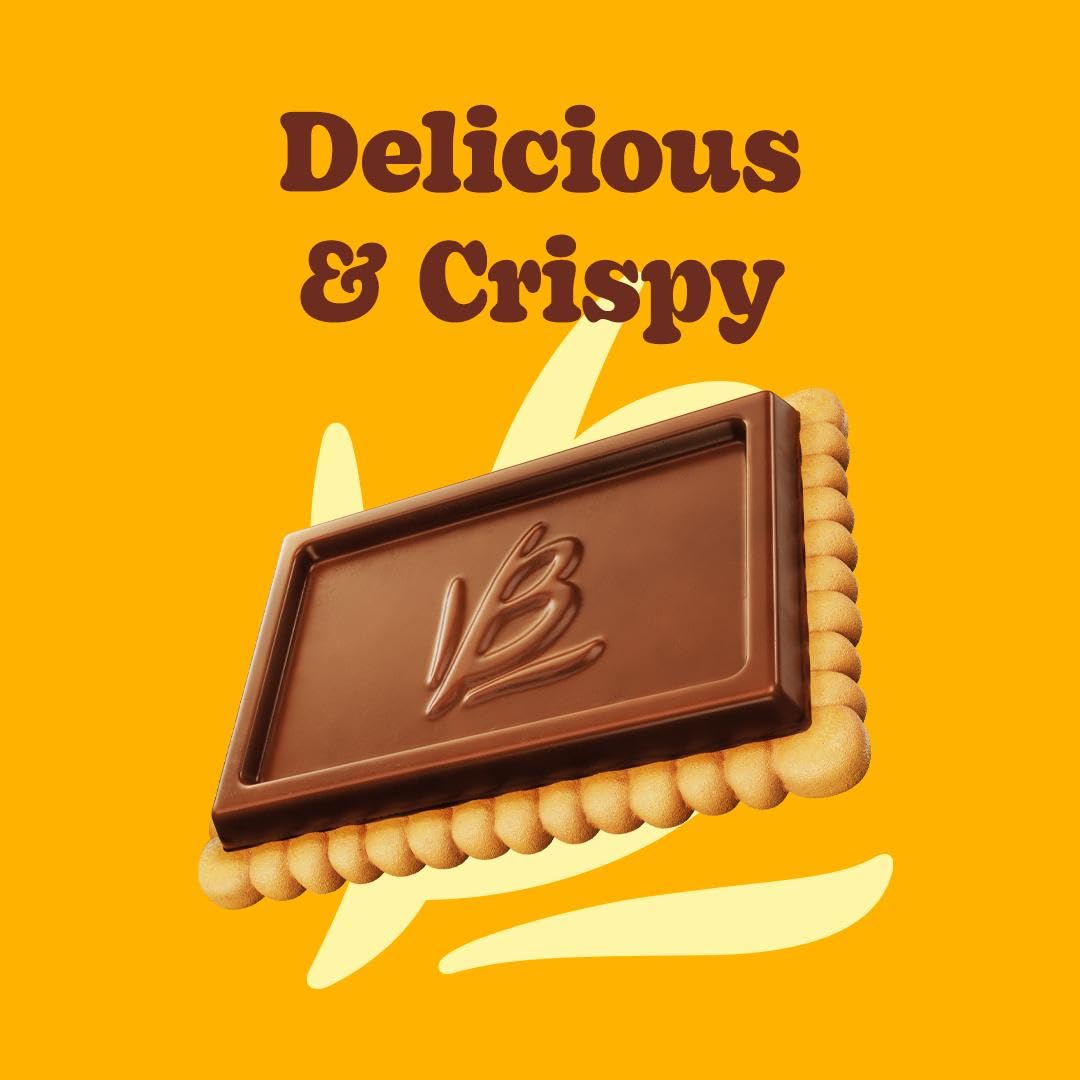 Bauducco Choco Biscuit Cookies – Crispy Chocolate-Covered Biscuits, Individually Wrapped for Snacking, Dessert, and Lunch Boxes, 25.3 oz (Pack of 40)