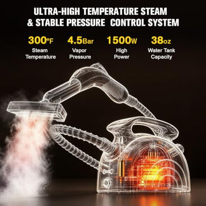 Waitbird 4.5 Bar 300°F Steam Cleaner for Bathroom, Kitchen, Floor & Grout