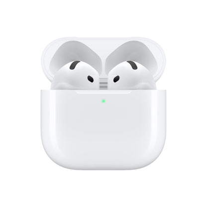 Apple AirPods 4 Wireless Earbuds, Bluetooth Headphones, Personalized Spatial Audio, Sweat and Water Resistant, USB-C Charging Case, H2 Chip, Up to 30 Hours of Battery Life, Effortless Setup for iPhone