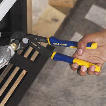 IRWIN VISE-GRIP Tools GrooveLock Pliers, V Jaw, 6-inch (4935351), Black, Blue Yellow, Silver, 6"