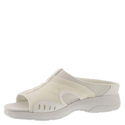 Easy Spirit Women's TRACIEE2 Flat Sandal, White 140, 7.5 Wide