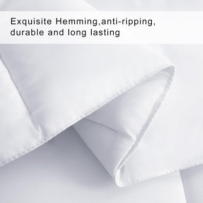 COHOME All Season King Size Cooling Comforter，Fluffy Down Alternative Comforter - Quilted Duvet Insert with Corner Tabs - Luxury Soft Hotel Comforter - Reversible - Breathable - White