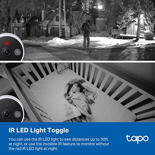 Tapo TP-Link 2K QHD Security Camera, Indoor/Outdoor, 𝟮𝟬𝟮𝟰 𝗣𝗖𝗠𝗮𝗴 𝗘𝗱𝗶𝘁𝗼𝗿'𝘀 𝗖𝗵𝗼𝗶𝗰𝗲, Color Night Vision, Free Person/Pet/Vehicle Detection, Invisible IR Mode, SD Storage, C120