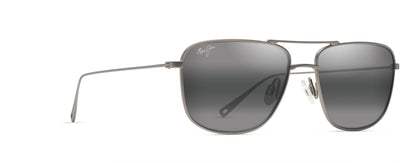 Maui Jim Men's Mikioi Polarized Aviator Sunglasses, Matte Titanium/Neutral Grey, Medium