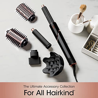 Shark FlexStyle Hair Dryer & Powerful Styling System with 6-Piece Hair Styling Tools, Paddle Brush, Curl-Defining Hair Diffuser, Auto-Wrap Curlers, Styling Concentrator, Oval Brush &, Black, HD440BK