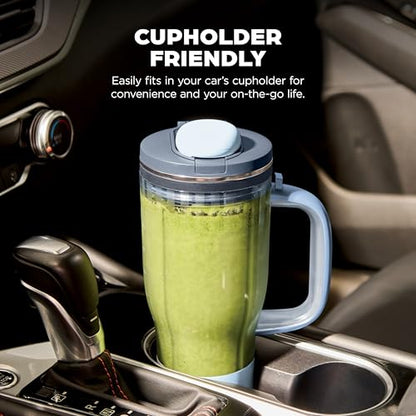 Ninja BlendBOSS | Personal Smoothie Blender and Tumbler | 26oz Travel Tumbler w/Leakproof Lid & Intergrated Chug Spout | AutoIQ Technololgy | 1200 Peak Watt | Cyberspace | DB301CYBRN | (NEW)