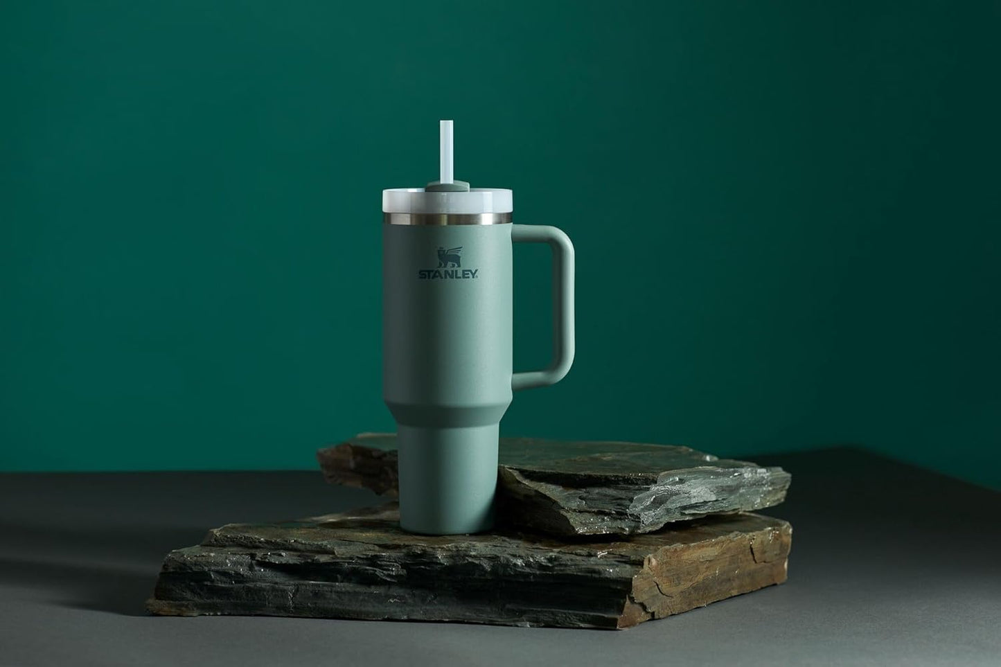 Stanley Quencher H2.0 Tumbler with Straw 40 oz | Flowstate 3-Position Lid | Cup Holder Compatible for Travel | Insulated Stainless Steel Cup | BPA-Free | Shale