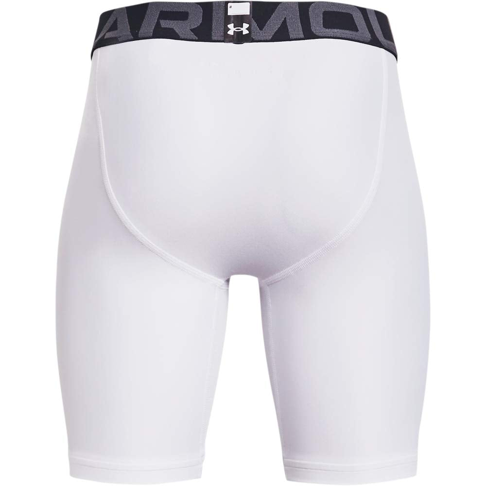 Under Armour Boys HeatGear Armour Shorts , White (100)/Black , X-Large