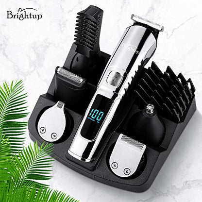 Brightup Beard Trimmer for Men - 19 Piece Mens Grooming Kit with Hair Clippers, Electric Razor, Shavers for Mustache, Body, Face, Ear, Nose Hair Trimmer, Fathers Day Gifts