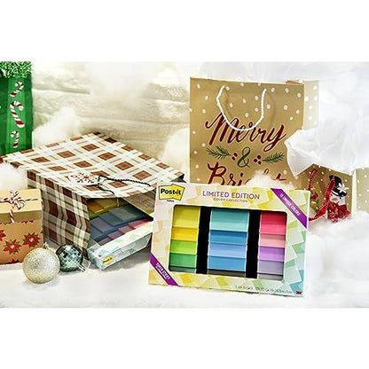 Post-it Super Sticky Notes, Limited Edition Color Collection, 3x3 in, 15 Pads/Pack, 45 Sheets/Pad