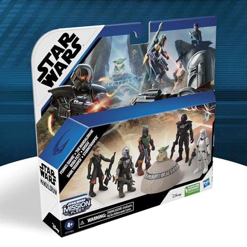 STAR WARS Mission Fleet, 2.5-Inch Scale Mandalorian Action Figure Set with 6 Figures & 8 Accessories, Toys for 4 Year Old Boys & Girls (Amazon Exclusive)