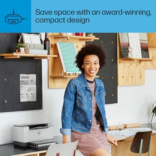 HP LaserJet M209d Laser Printer, Black and White, Automatic Duplex, USB Connection Only (Cable Included), Ideal in Home Office (8J9L0F)