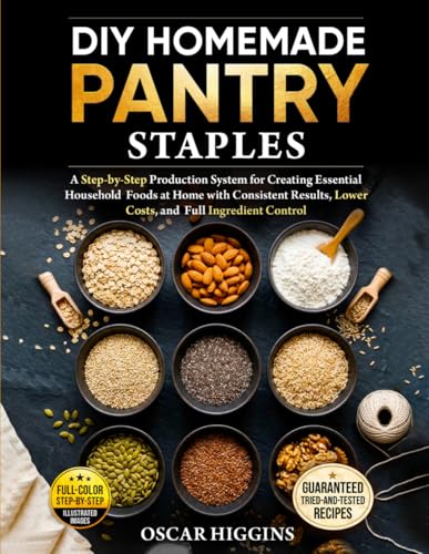 DIY Homemade Pantry Staples: A Step-By-Step Production System for Creating Essential Household Foods at Home With Consistent Results, Lower Costs, and Full Ingredient Control