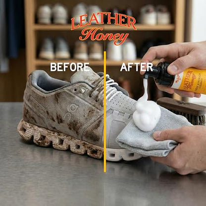 Leather Honey Suede & Nubuck Care Kit: Cleaner, Protector, Suede Brush & Eraser: Clean, Protect & Restore Shoes, Boots, Uggs, Furniture, Jackets, Bags and Apparel. Safe for Any Color