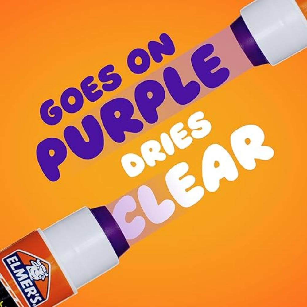 Elmer's Disappearing Purple School Glue Sticks, Washable, 7 Grams, 30 Count - Poster, Vision Board, Back to School, Bulk Pack for Classrooms, #1 Teacher Brand