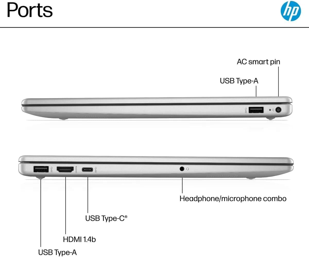 HP Flagship Touchscreen Laptop Computer - 15.6" HD Display, Intel 13th Core i3-1315U CPU, Up to 4.5GHz, Intel UHD Graphics, AI Copilot, Wifi6, Win11 Pro for Business & Student(32GB RAM, 1TB SSD)