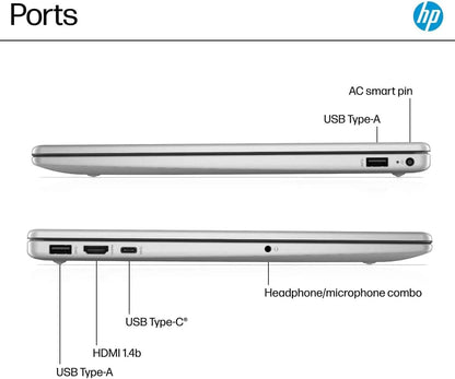 HP Flagship Touchscreen Laptop Computer - 15.6" HD Display, Intel 13th Core i3-1315U CPU, Up to 4.5GHz, Intel UHD Graphics, AI Copilot, Wifi6, Win11 Pro for Business & Student(32GB RAM, 1TB SSD)