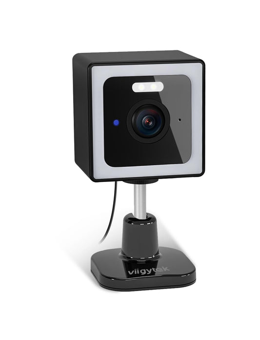 Viigytek WiFi Home Security Cameras, 2K Outdoor Security Camera, Pet Baby Scurity Camera, Color Night Vision, 2-Way Audio, IP65 Waterproof, Remote Viewing (Black-1Pcak)