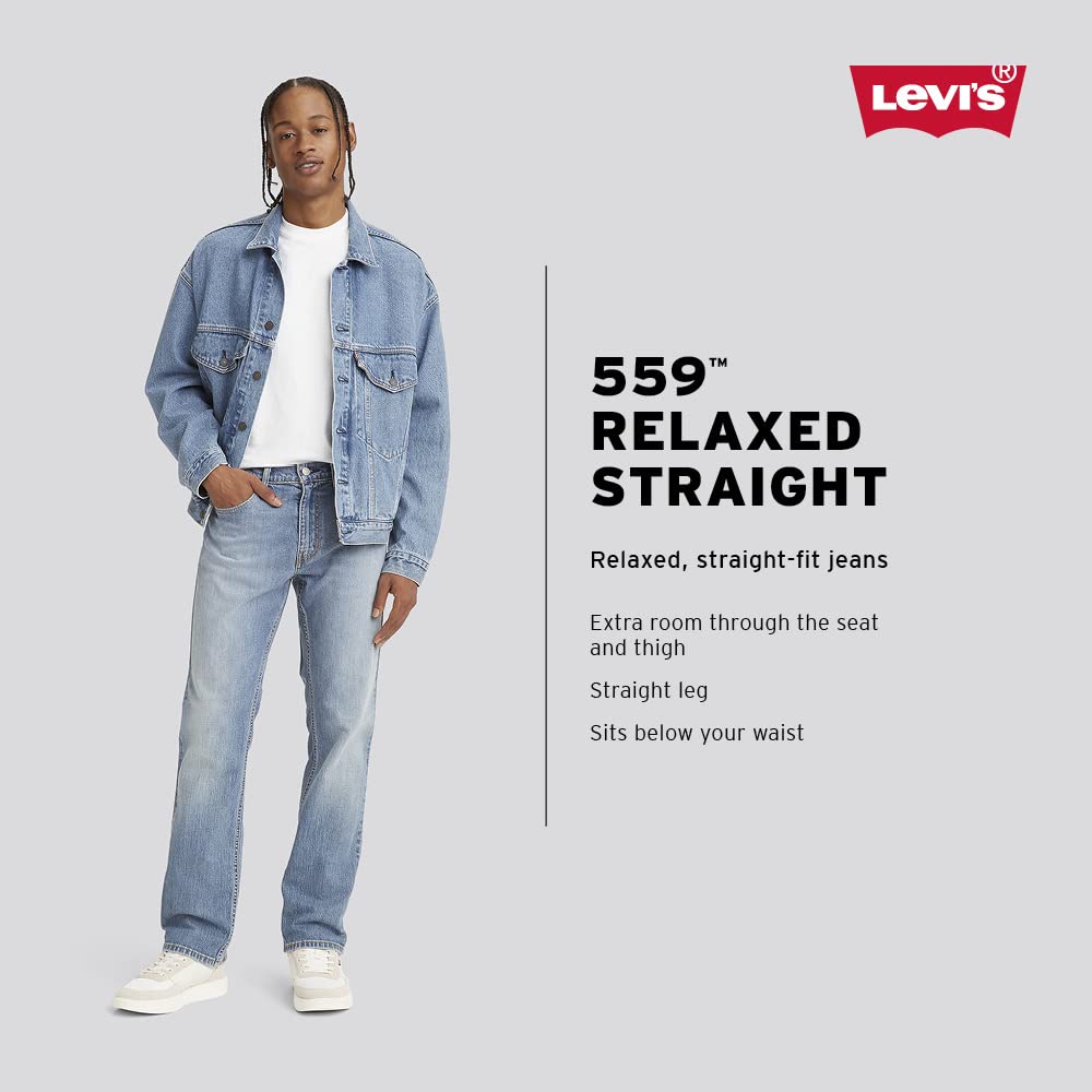 Levi's Men's 559 Relaxed Straight Jeans (Also Available in Big & Tall), Ocean Blues-Medium Indigo, 36W x 34L