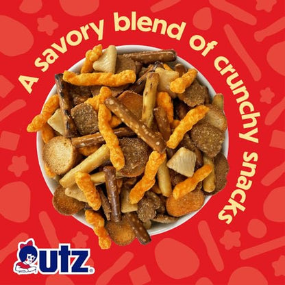 Utz Pub Mix, 42 Oz. Barrel, Savory Snack Mix with a Blend of Crunchy Flavors for a Tasty Party Snack, Resealable Container, Trans-Fat Free and Kosher Certified