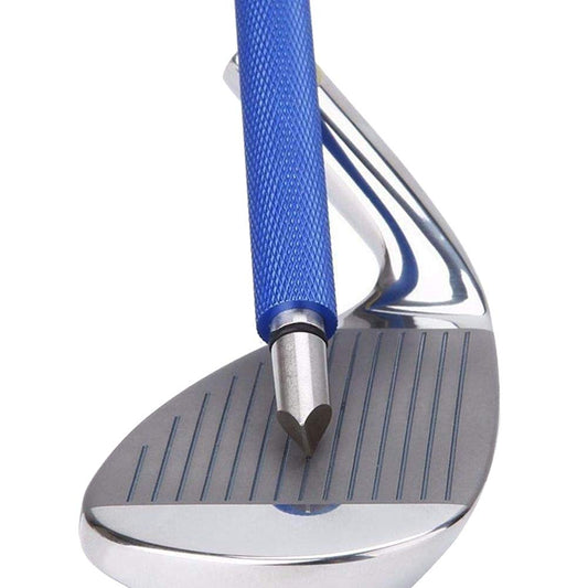 Bulex Golf Club Groove Sharpener, Re-Grooving Tool and Cleaner for Wedges & Irons - Generate Optimal Backspin - Suitable for U & V-Grooves