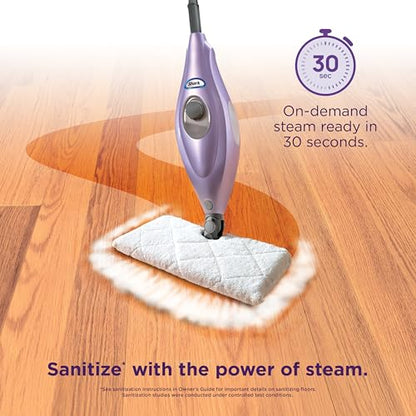 Shark Steam Pocket Mop with 2 Washable Double-sided Pads, Purple, S3501