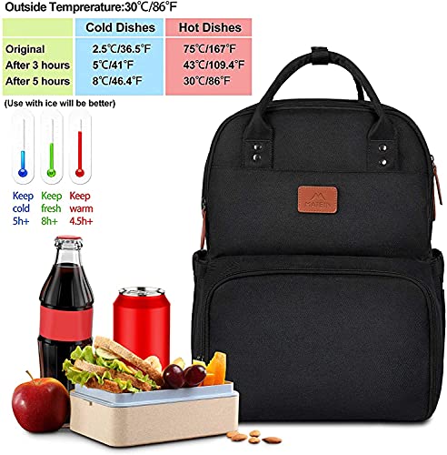 MATEIN Work Backpack Woman, Insulated Cooler Backpacks with Lunch Box, 15.6 Inch Laptop Backpack with USB Port Reusable Water Resistant Tote Food Bag for College Beach Camping Picnics Womens Gift