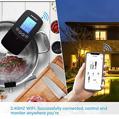 WiFi Sous-Vide-Machine & Vacuum Sealer Machine, Inkbird Sous Vide Cooker 1000W w/Recipes on APP Preset Cooker | Automatic Air Sous Vide Vacuum Sealing