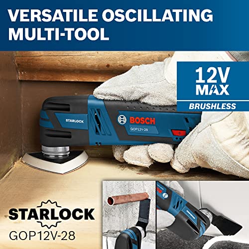 BOSCH GXL12V-270B22 12V Max 2-Tool Combo Kit with Chameleon Drill/Driver Featuring 5-In-1 Flexiclick® System and Starlock® Oscillating Multi-Tool