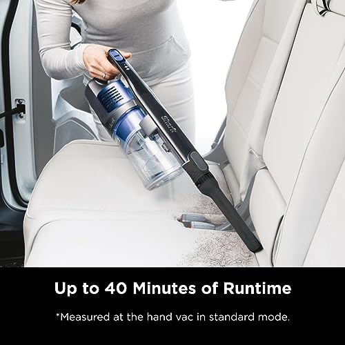 Shark IX141 Pet Cordless Stick Vacuum with XL Dust Cup, LED Headlights, Removable Handheld Vac, Crevice Tool, Portable Vacuum for Household Pet Hair, Carpet and Hard Floors, 40min Runtime, Grey