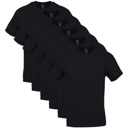 Gildan Men's Crew T-Shirts, Multipack, Style G1100, Black (6-Pack)