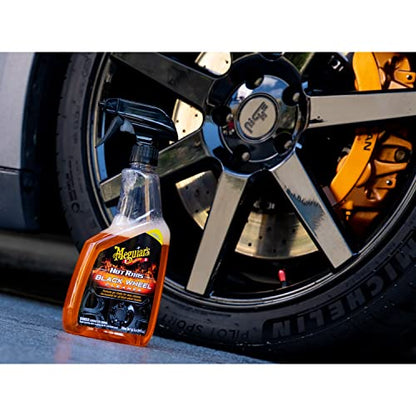 Meguiar's Hot Rims Black Wheel Cleaner, Best Cleaner for Matte Black Wheels - 24 Oz Spray Bottle