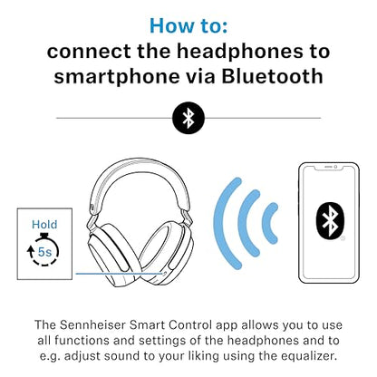 Sennheiser Momentum 4 Wireless Noise Cancelling Headphones - Bluetooth Headset for Crystal-Clear Calls with Adaptive Noise Cancellation, Over-Ear Headphones, 60h Battery Life, Folding Design, Brown