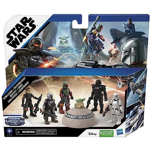 STAR WARS Mission Fleet, 2.5-Inch Scale Mandalorian Action Figure Set with 6 Figures & 8 Accessories, Toys for 4 Year Old Boys & Girls (Amazon Exclusive)