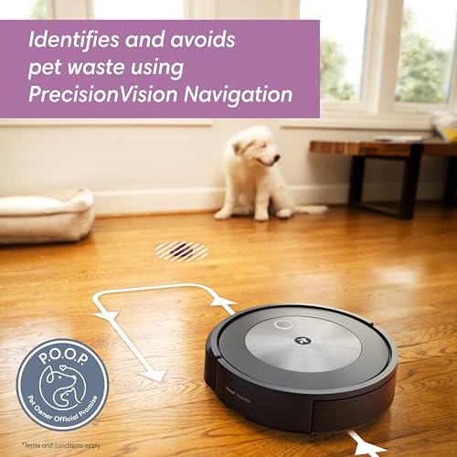 iRobot Roomba j7+ (7550) Self-Emptying Robot Vacuum – Uses PrecisionVision Navigation to Identify & Avoid Objects Like Socks, Shoes, & Pet Waste, Smart Mapping, Self-Empty for Up to 60 Days