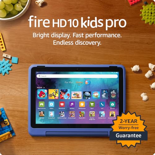 Amazon Fire HD 10 Kids Pro tablet (newest model) ages 6-12 | Bright 10.1" HD screen | Slim case for older kids, ad-free content, parental controls, 13-hr battery, 32 GB, Nebula