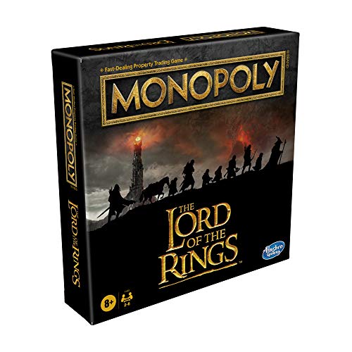 Hasbro Gaming Monopoly: The Lord of The Rings Edition Board Game Inspired by The Movie Trilogy, Play as a Member of The Fellowship, for Kids Ages 8 and Up (Amazon Exclusive)