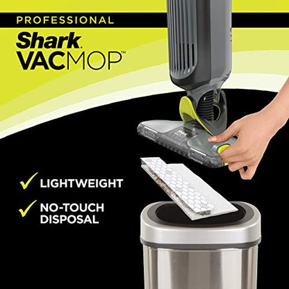 Shark VACMOP Pro Cordless Hard Floor Vacuum Mop with On-Demand Spray and Headlights, includes 4 Disposable VACMOP Pads and a 12oz VACMOP solution, Charcoal Gray, VM252