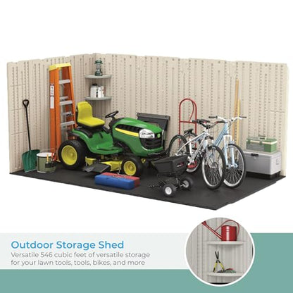 Suncast 8' x 10' Heavy-Duty Resin Tremont Storage Shed, Sand