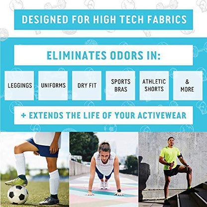 Rockin’ Green Active Wear Laundry Detergent - Unscented Laundry Detergent Powder & Odor Eliminator - Workout Clothes & Sportswear - Safe for Sensitive Skin - 90 Loads