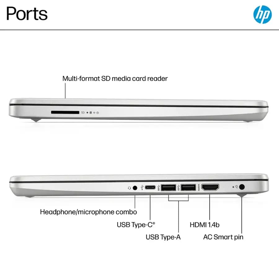 HP 2025 Latest 14" HD Laptop Computer, Intel Processor N150, 16 GB RAM, 384 GB Storage(128GB UFS+256GB MSD), with Office Lifetime License, Copilot AI, Wi-Fi 6, Webcam, Windows 11 Pro, w/Accessories