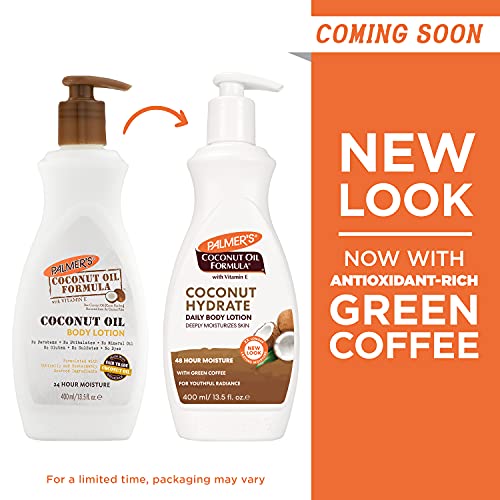 Palmer's Coconut Oil Formula Body Lotion for Dry Skin, Hand & Body Moisturizer with Green Coffee Extract & Vitamin E, Pump Bottle, 13.5 Fl Oz (Pack of 1)