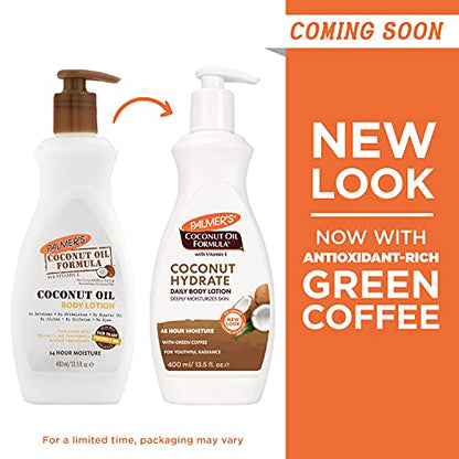 Palmer's Coconut Oil Formula Body Lotion for Dry Skin, Hand & Body Moisturizer with Green Coffee Extract & Vitamin E, Pump Bottle, 13.5 Fl Oz (Pack of 1)