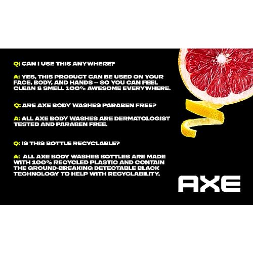 AXE 2 in 1 Body Wash and Shampoo for Men, Sport Blast, Bergamot, 16 Fl Oz