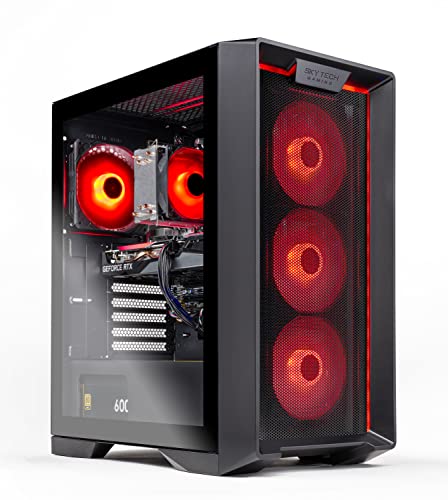 Skytech Gaming Nebula Gaming PC Desktop – Intel Core i5 13400F 2.5 GHz, NVIDIA RTX 4060, 1TB NVME SSD, 16GB DDR4 RAM 3200, 600W Gold PSU, 11AC Wi-Fi, Windows 11 Home 64-bit,Black