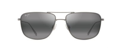 Maui Jim Men's Mikioi Polarized Aviator Sunglasses, Matte Titanium/Neutral Grey, Medium